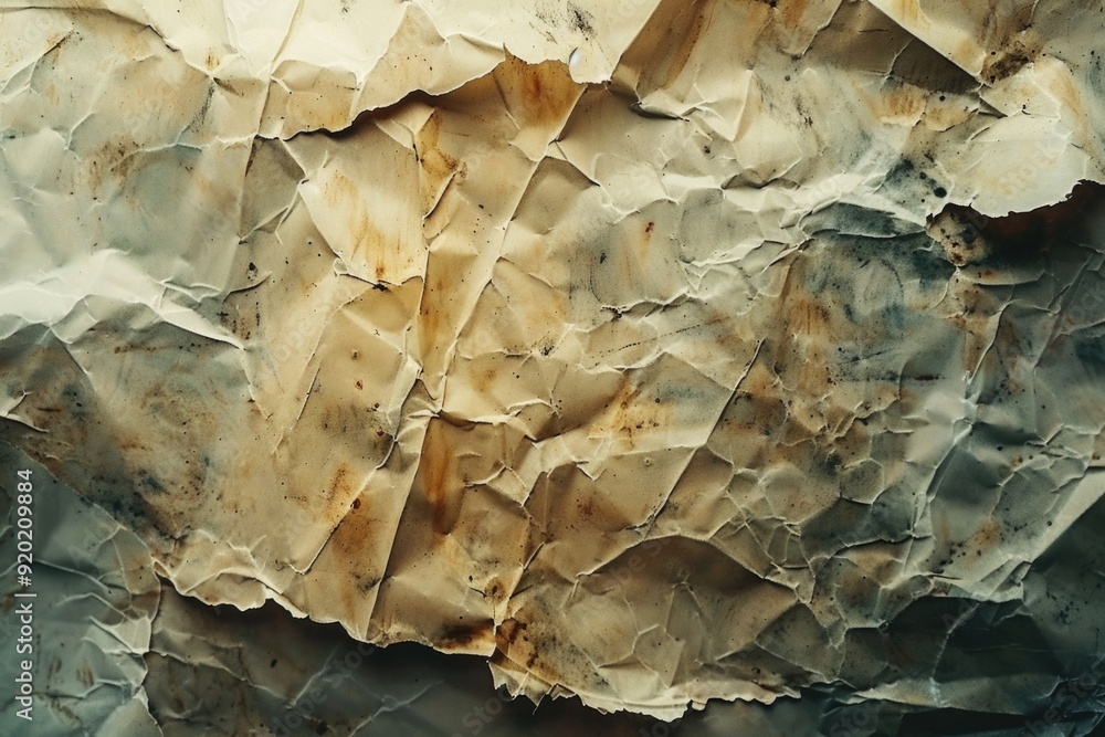 Poster a detailed view of a document or note on a flat surface