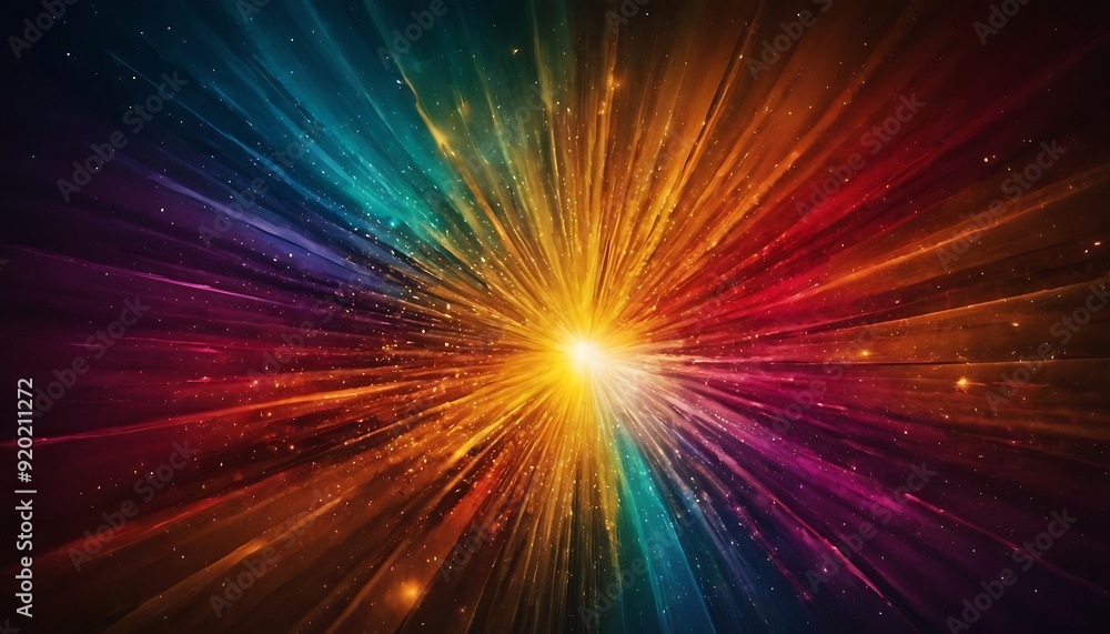 Wall mural abstract soft neon waves in multiple colors on a dark background. futuristic wallpaper1