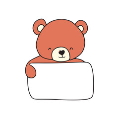 baby bear different pose. baby bear sleep on clous, bear cooking cakes, bear on blank banner, bear eaten soup, bear happy picnic, 
