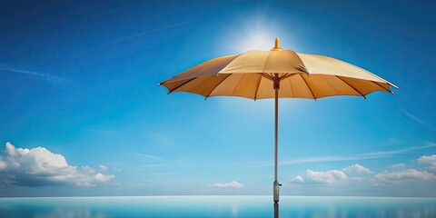 Umbrella canopy providing shade and protection from the summer sun , beach, sunny, outdoor, protection, UV, rays, shade, relax