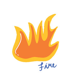 bonfire isolated on white background. winter season element