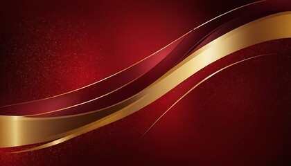 Red and gold abstract background luxury dark red and golden line template use for your work 2