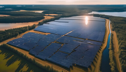 The biggest solar farm, view from above