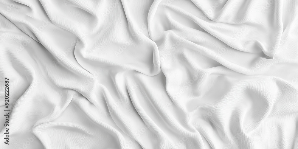 Aufkleber white satin fabric flowing creating abstract background for design