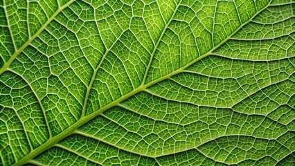 Obraz premium Macro texture of green leaf plant, macro, texture, green, leaf, plant, natural, pattern, close-up, background, foliage, botanical