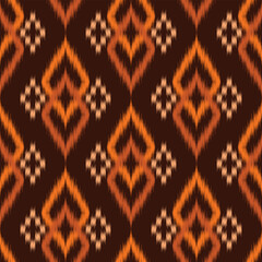 seamless pattern design in ikat style for fabric printing