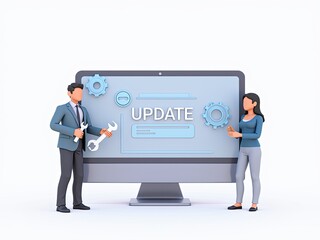 Software Update Process Facilitated by IT Professionals