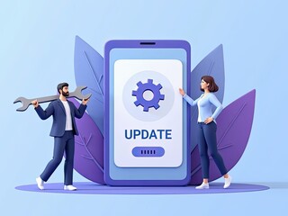 Mobile Device Software Update Handled by IT Professionals