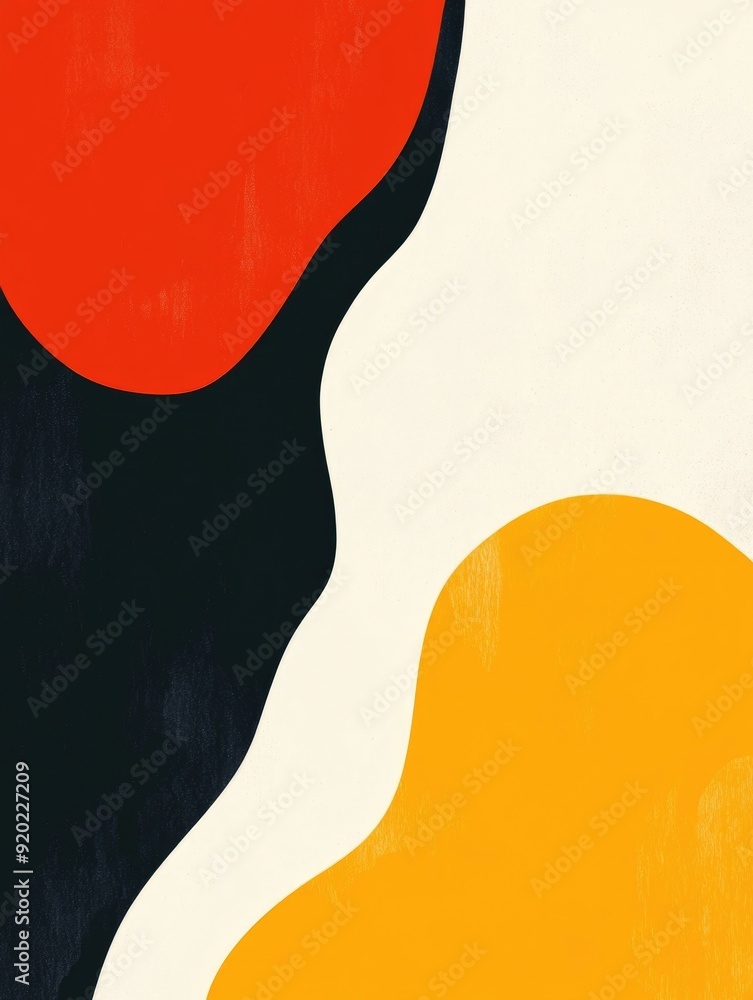 Aufkleber vibrant and dynamic minimalist abstract art expression featuring a bold color palette and flat desig