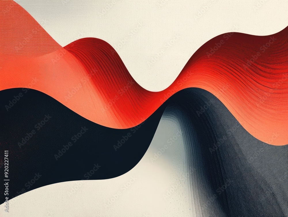 Poster captivating minimalist abstract artwork featuring turbulent emotional expression through clean flat 