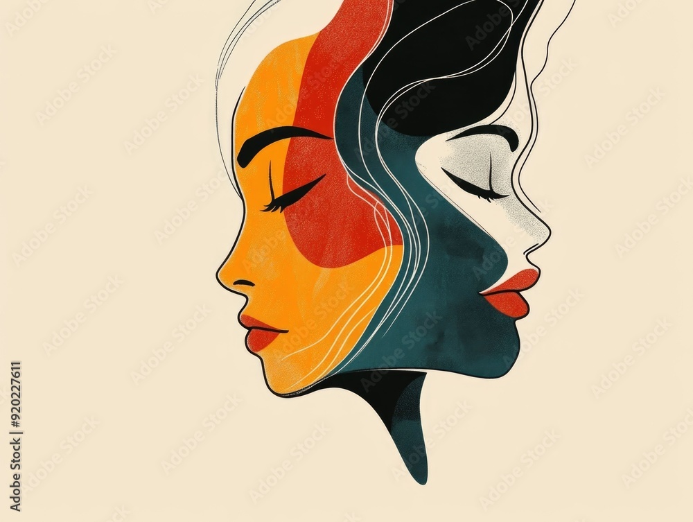 Poster minimalist abstract art featuring a sophisticated visually striking composition of subtle lines and 