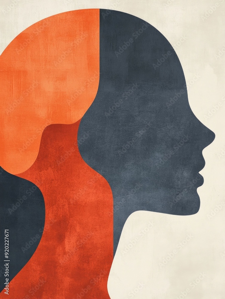 Poster captivating minimalist abstract art piece featuring soft gentle geometric shapes and a melancholy co