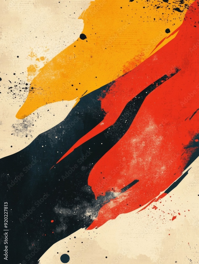 Poster striking minimalist abstract art with raw intensity and flat design this digital artwork features a 