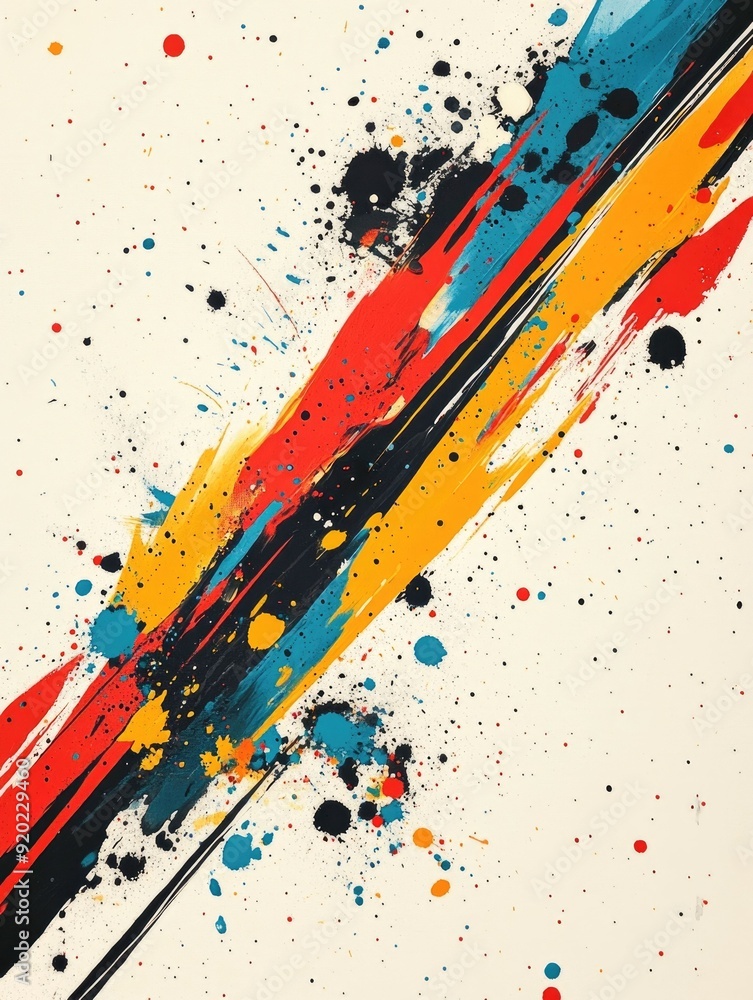 Poster vibrant and fluid splatter patterns create a dynamic expressive abstract art piece the spontaneous a
