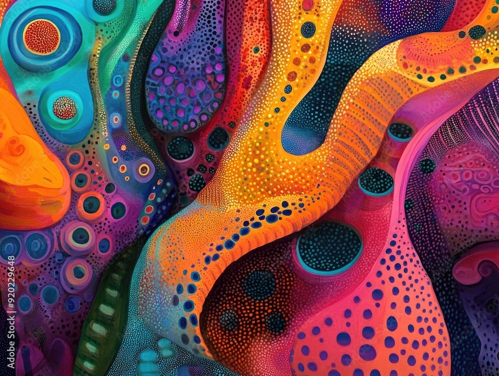 Aufkleber mesmerizing colorful abstract patterns with intricate details and complexity visually captivating di