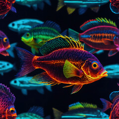 Fototapeta premium neon fish
