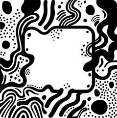 Handdrawn organic shape frame
