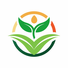 Creative seed logo design growth and transformation vector art Illustration
