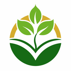 Creative seed logo design growth and transformation vector art Illustration
