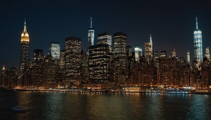 Obraz premium Midtown Manhattan skyline during Christmas time14