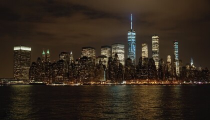 Obraz premium Midtown Manhattan skyline during Christmas time1