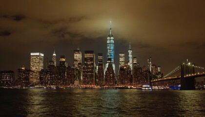 Obraz premium Midtown Manhattan skyline during Christmas time 1