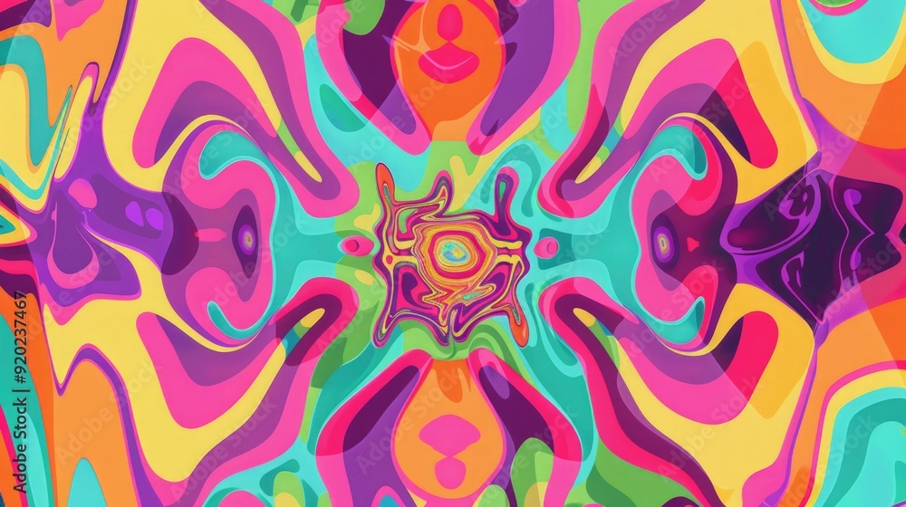 Poster dynamic swirling patterns of vivid colors create an energetic atmosphere, bursting with life and cre