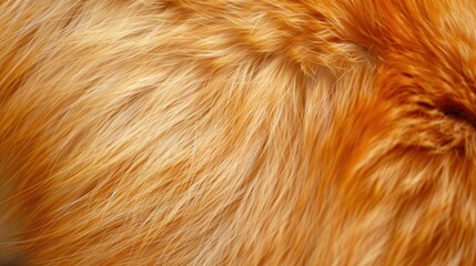 Fototapeta premium The rich, orange fur displays its soft texture under natural light, emphasizing its warmth and vibrancy