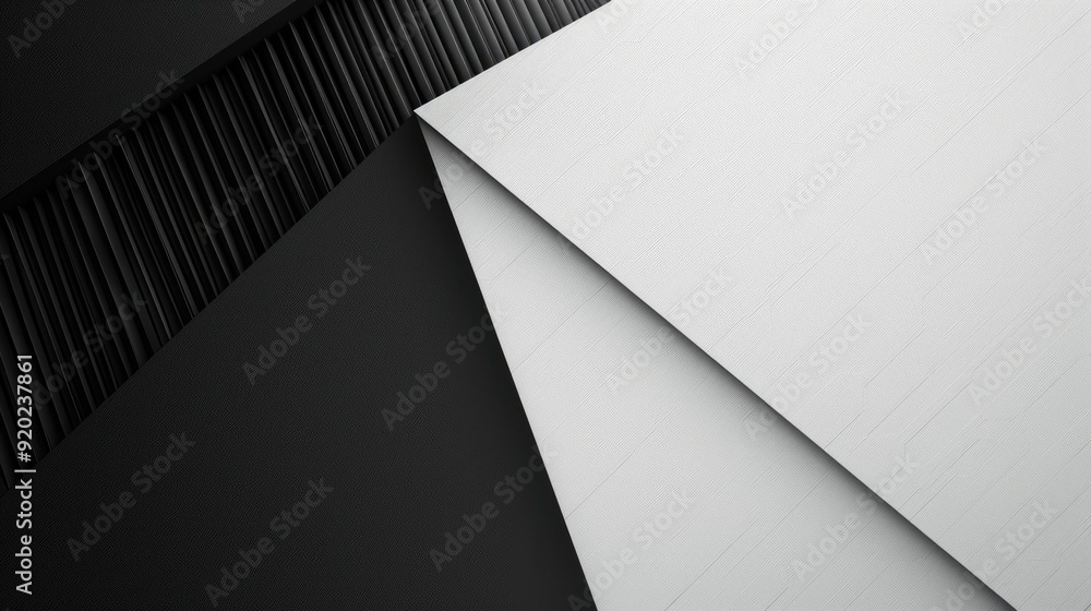 Poster high contrast geometry showcases sharp angles and shades, creating a captivating interaction between