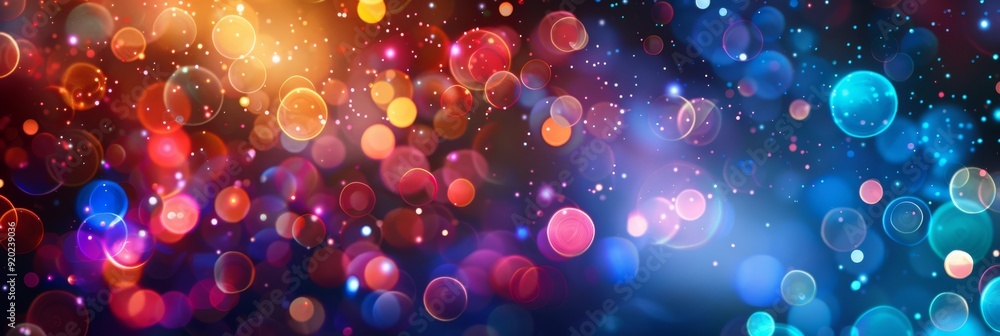 Poster vibrant bokeh lights create an enchanting and captivating abstract visual experience that mesmerizes