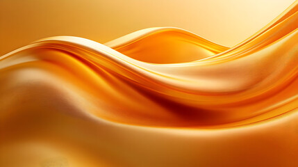 A smooth, flowing abstract design in warm orange tones.