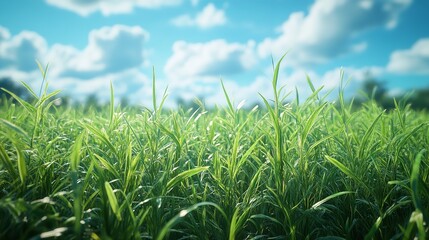 Obraz premium Focused on grass to represent relaxation concept