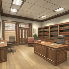 Empty courtroom advertisement template empty space for text advertisement banner,
Detective office interior police bureau furniture ar c v









