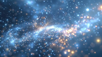 Obraz premium Abstract Blue and Gold Bokeh Background