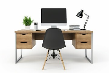 modern office desk setup