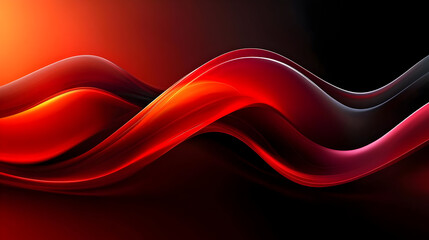 A vibrant abstract wave design in red and black tones, evoking energy and motion.