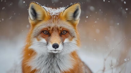 Obraz premium Red Fox in Winter Wonderland