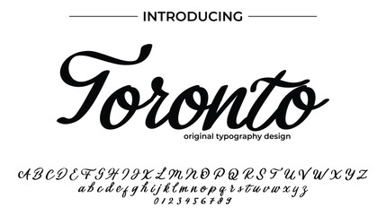 Toronto Font Stylish brush painted an uppercase vector letters, alphabet, typeface