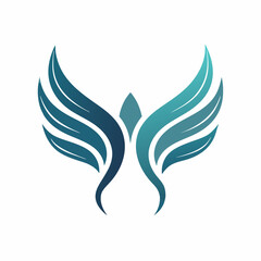 Obraz premium Wings icon logo design vector art Illustration. 