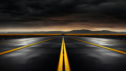 A car speeding down a highway at night with blurred lights and a dark sky