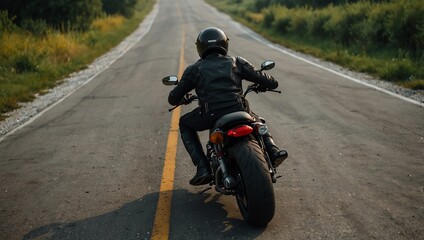 Obraz premium person riding a bike