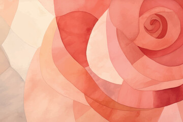 Abstract watercolor rose petals