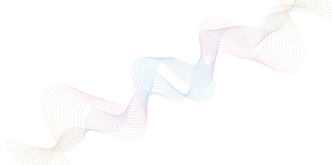 Abstract wave blend lines on transparent background. Design for banner, wallpaper, background and many more. Undulate Grey Wave Swirl, frequency sound wave, twisted curve lines with blend effect.