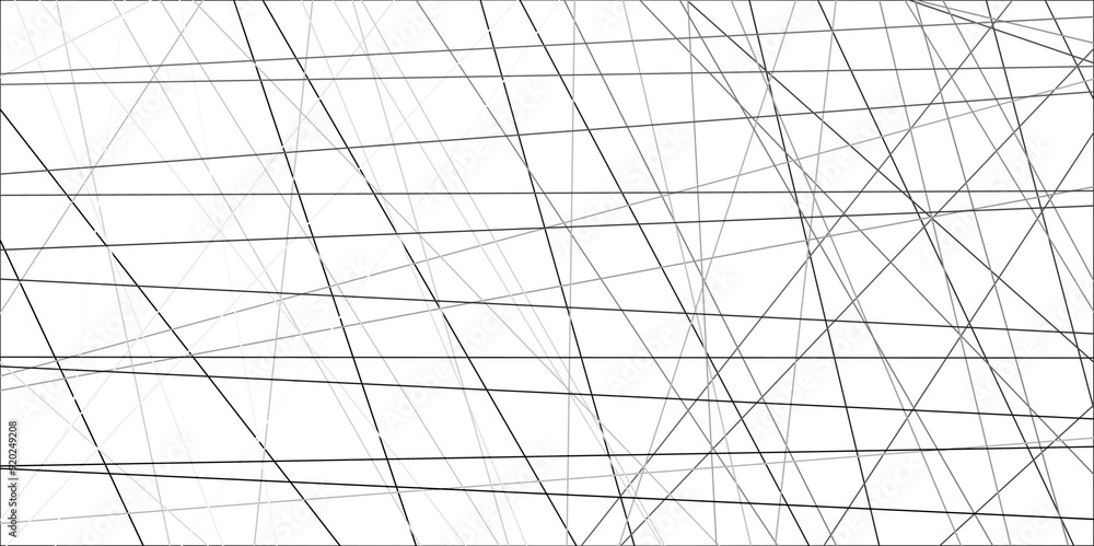 Poster abstract lines in black and white tone of many squares and rectangle shapes on white background. met