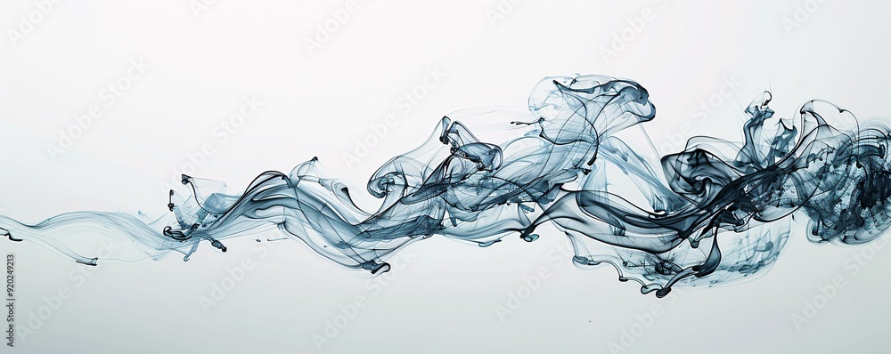 Poster ink spreading in water creating tree-like patterns, organic shapes, artistic and fluid. ,