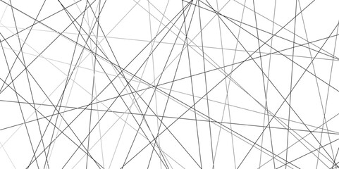 Abstract lines in black and white tone of many squares and rectangle shapes on white background. Metal grid isolated on the white background. nervures grey abstract perspective Random chaotic .