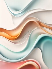 Obraz premium Abstract fluid shapes in vibrant colors, organic shapes, dynamic and flowing. ,
