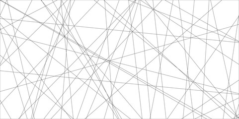 Abstract lines in black and white tone of many squares and rectangle shapes on white background. Metal grid isolated on the white background. nervures grey abstract perspective Random chaotic .