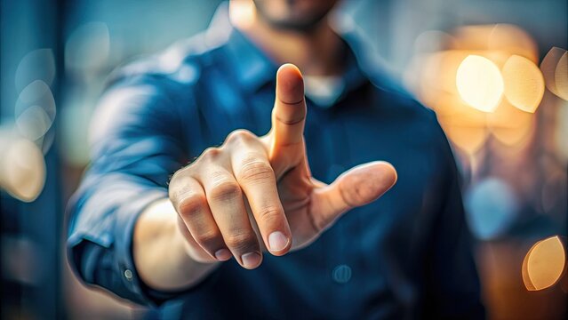 A close-up of a single finger snapping forward, creating a sharp, crisp sound, with a blurred background and a hint of motion around the finger.