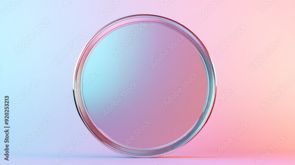 Poster abstract minimalist circle with pastel gradient background